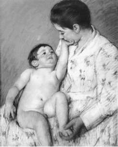 "A Carress," by Mary Cassatt