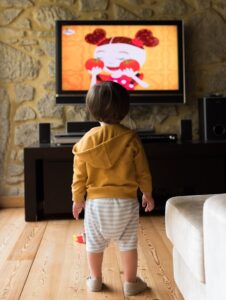 Child watching TV